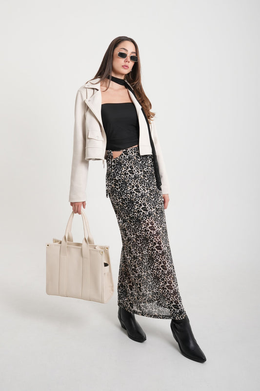 FALDA MIDI CUT OUT 7336