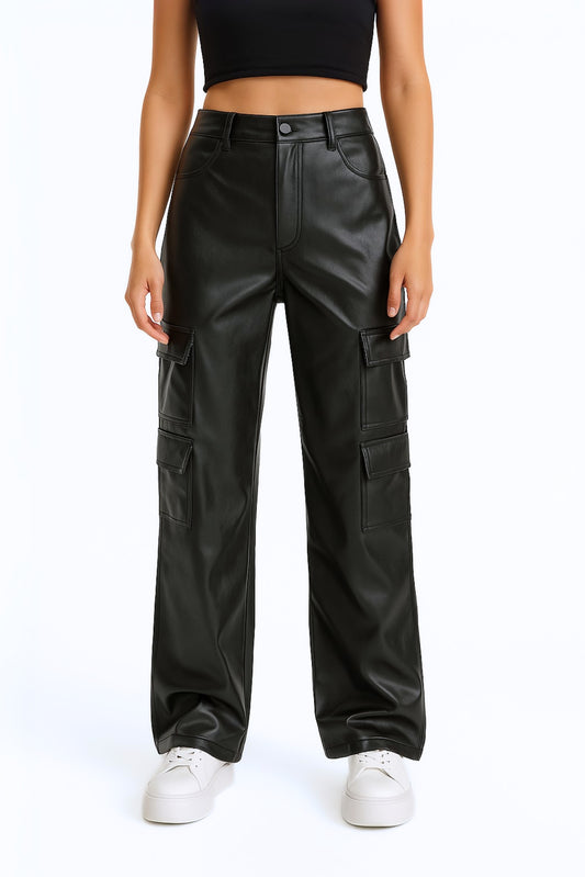 24 PANTALON CARGO EFECTO PIEL ILSA