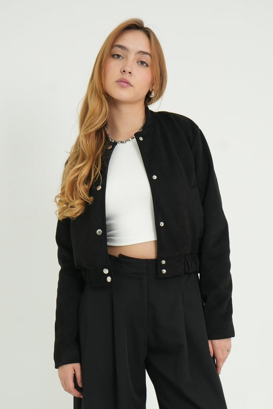 BH CHAQUETA BOMBER EFECTO GAMUZADO 6856