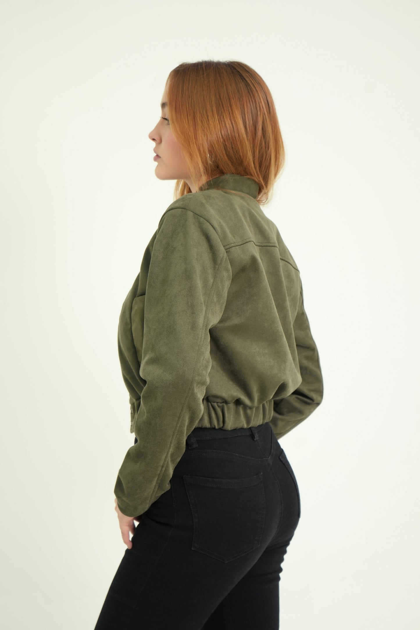 BH CHAQUETA BOMBER EFECTO GAMUZADO 6856