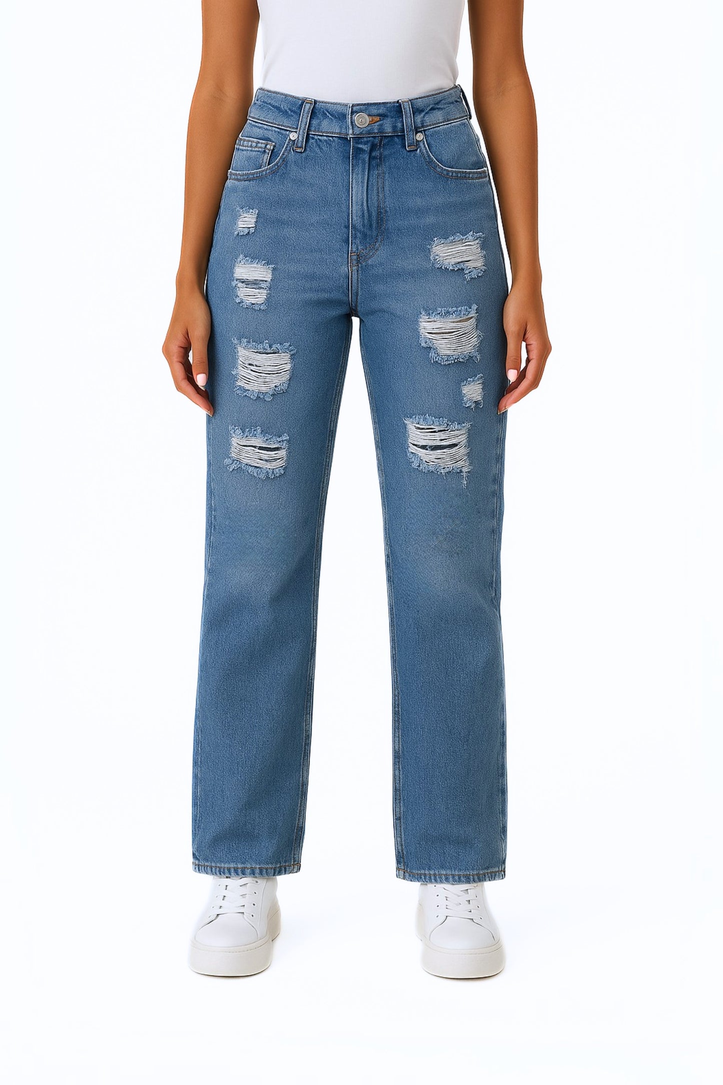 BH JEANS MOM FIT ROTOS 6734