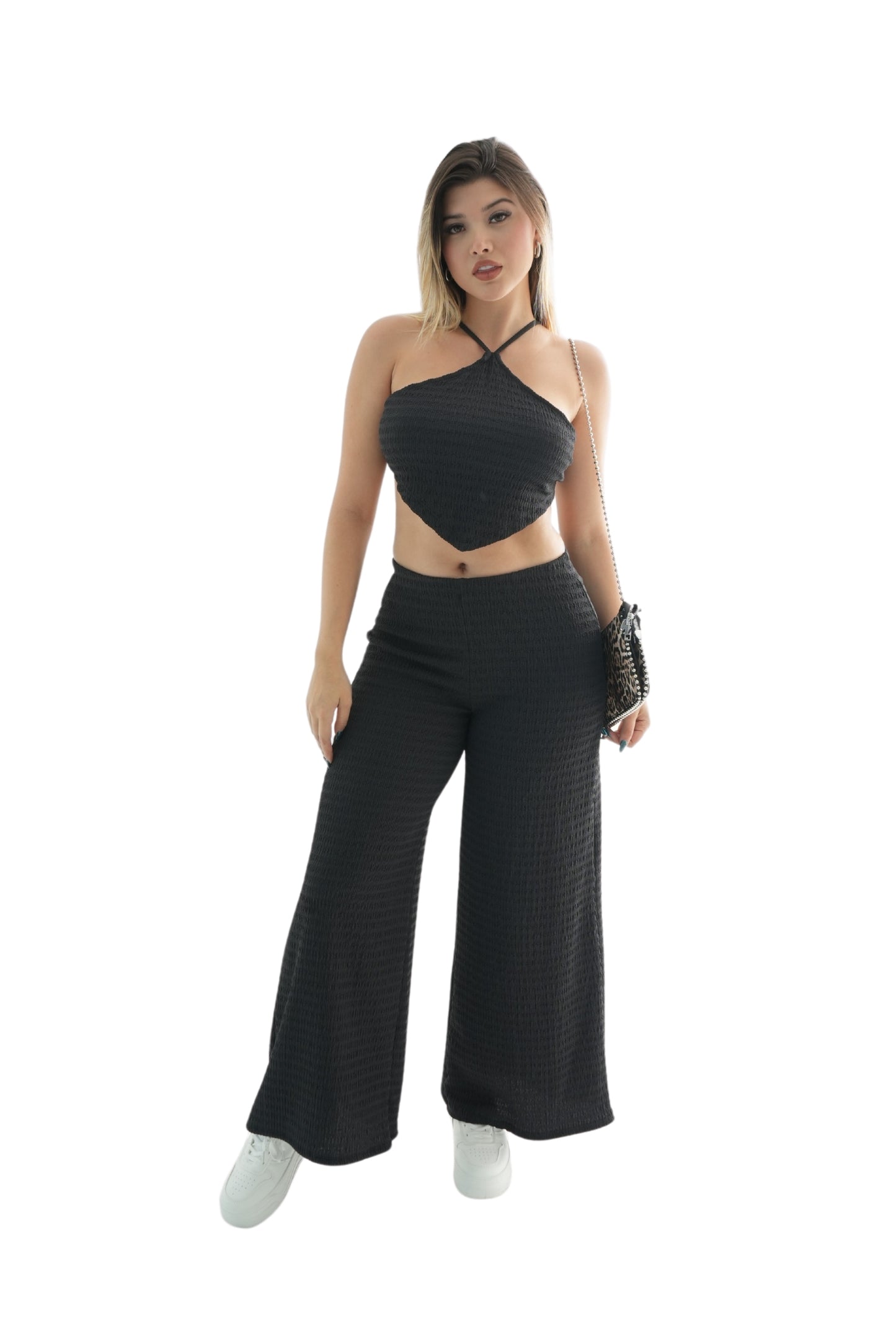 BH PANTALON WIDE LEG TEXTURA 6589