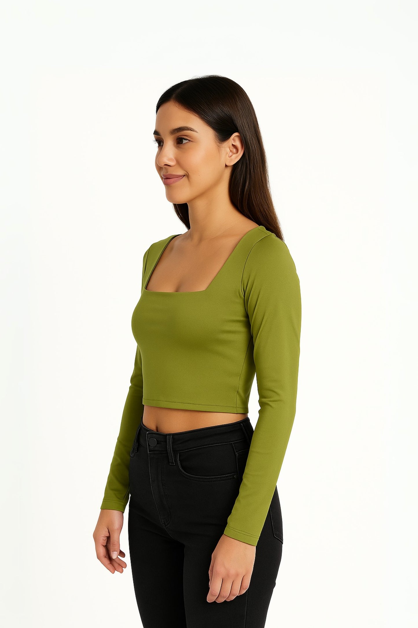 BH TOP CROP MANGA LARGA BASHIRA