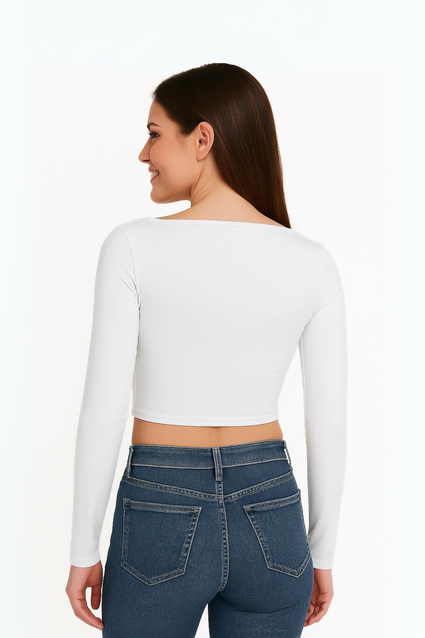 BH TOP CROP MANGA LARGA BASHIRA