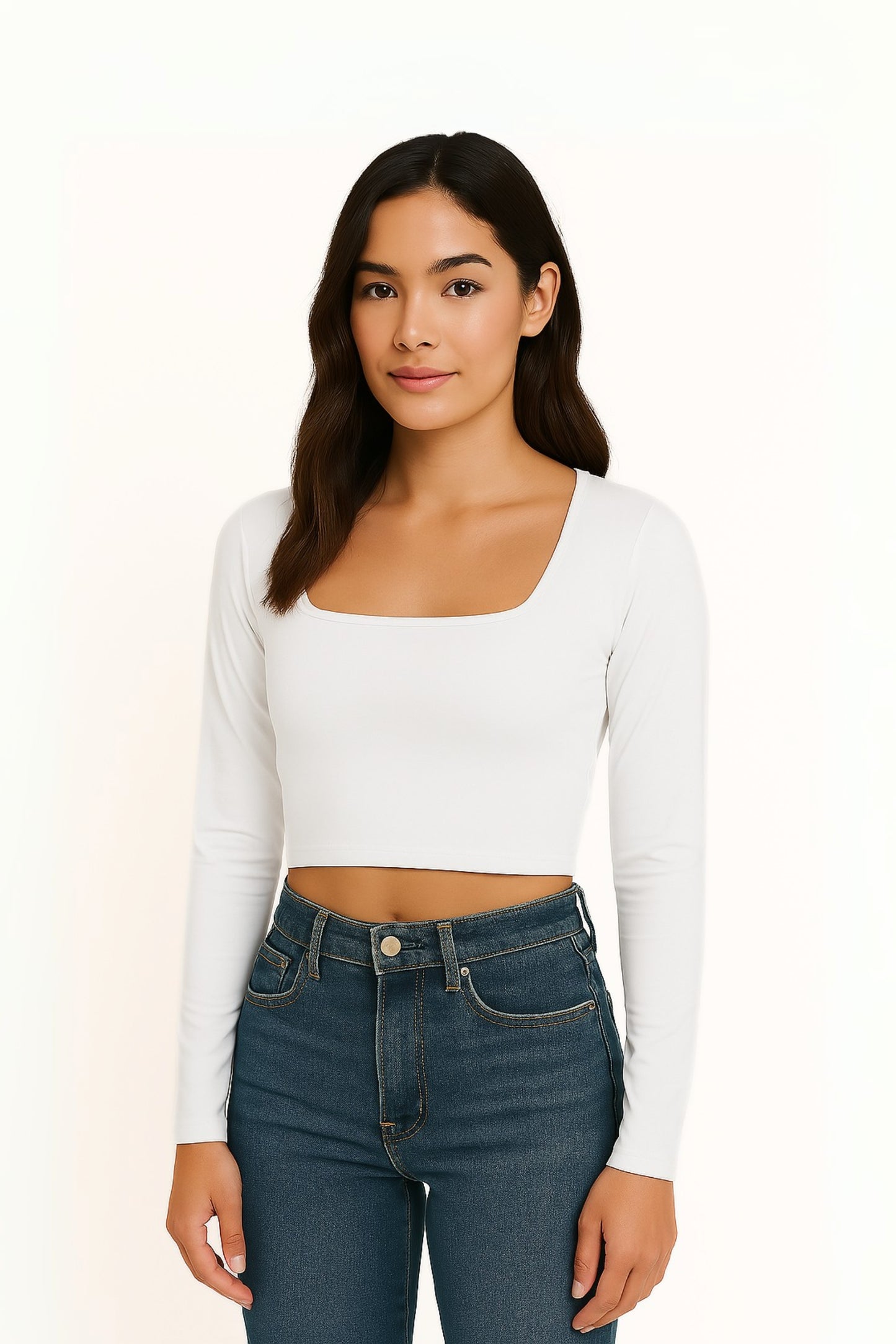 BH TOP CROP MANGA LARGA BASHIRA