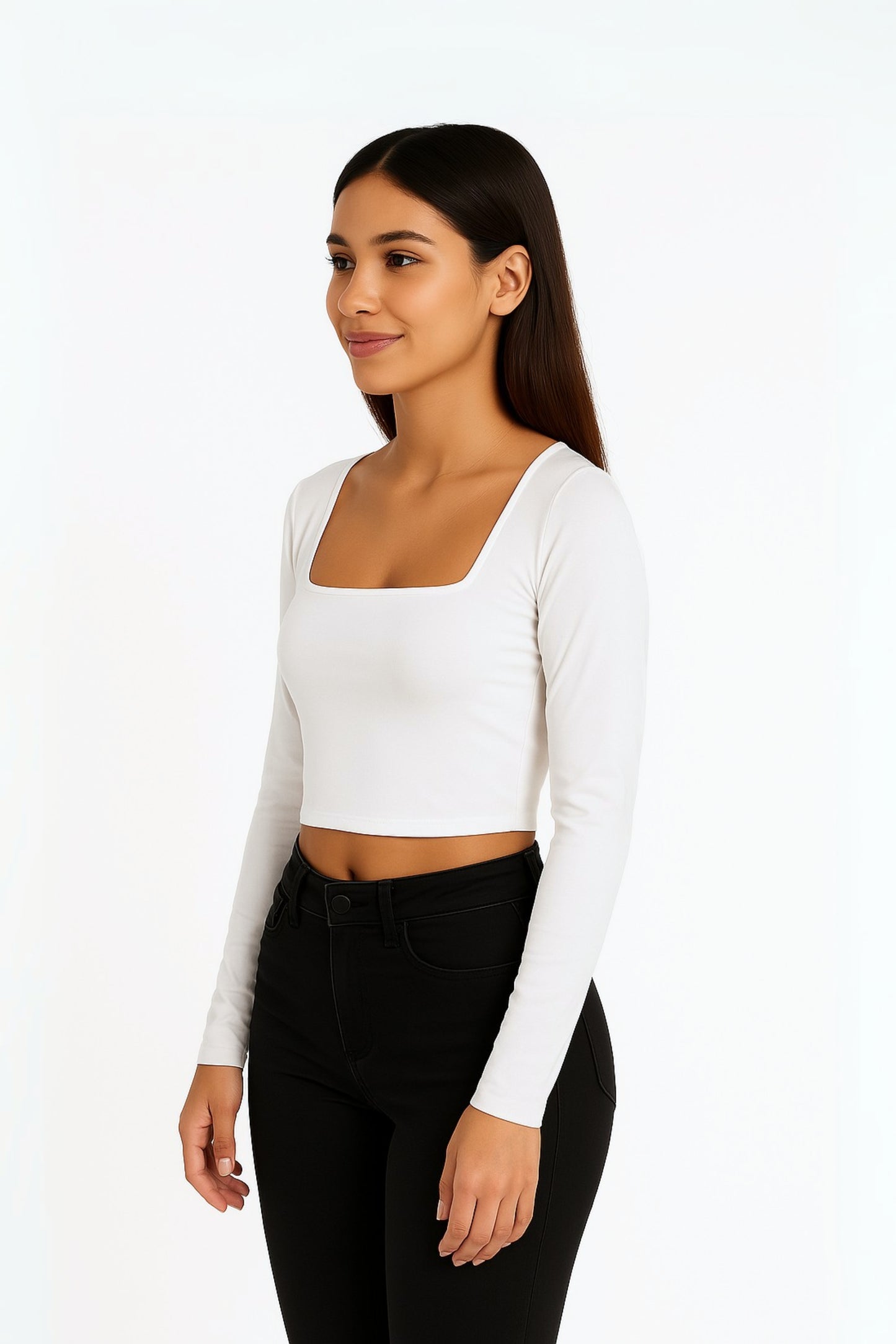 BH TOP CROP MANGA LARGA BASHIRA