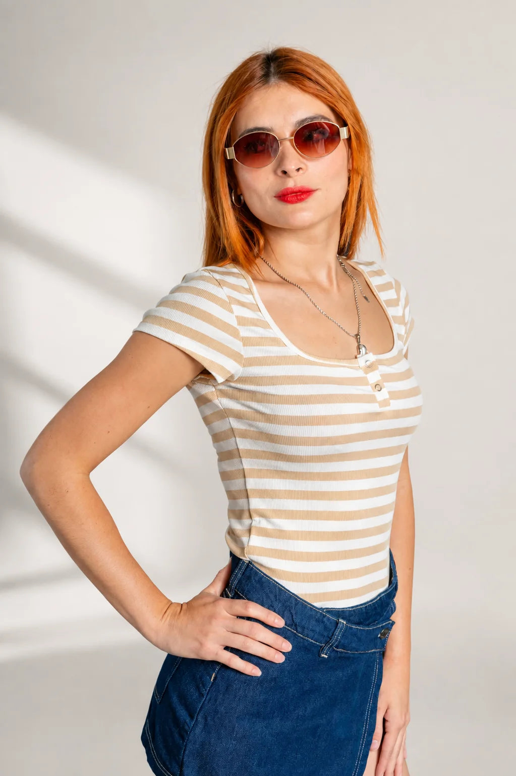 BH TOP MANGA CORTA RIB RAYAS 8269