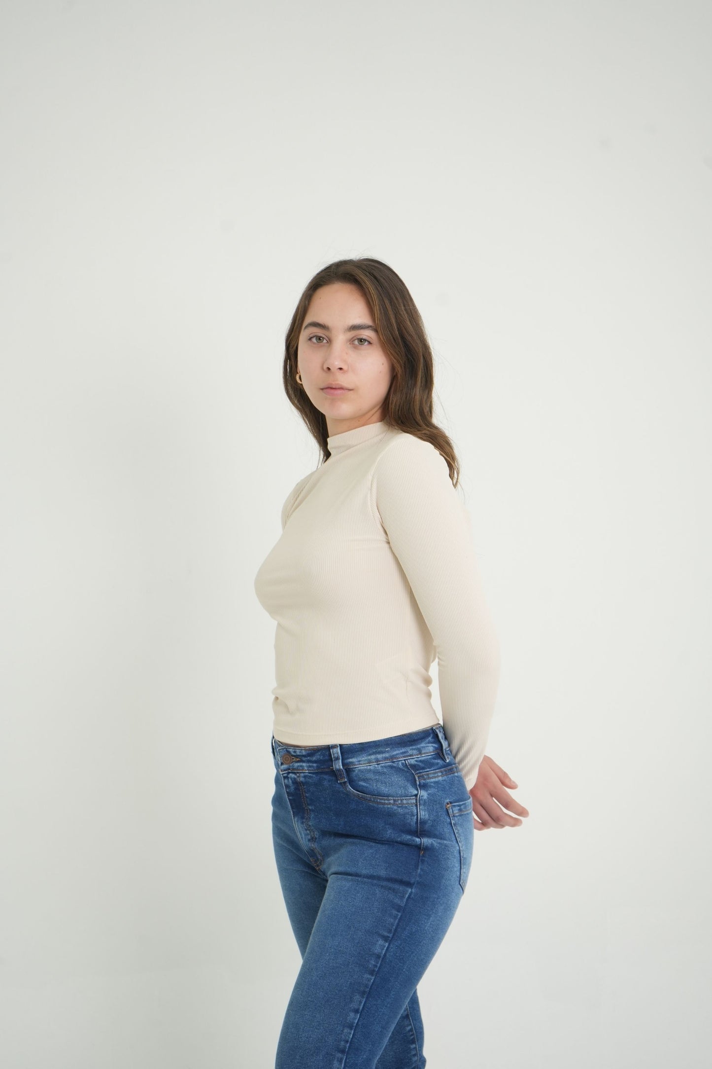 BH TOP RIB CUELLO ALTO MAGA LARGA 6697