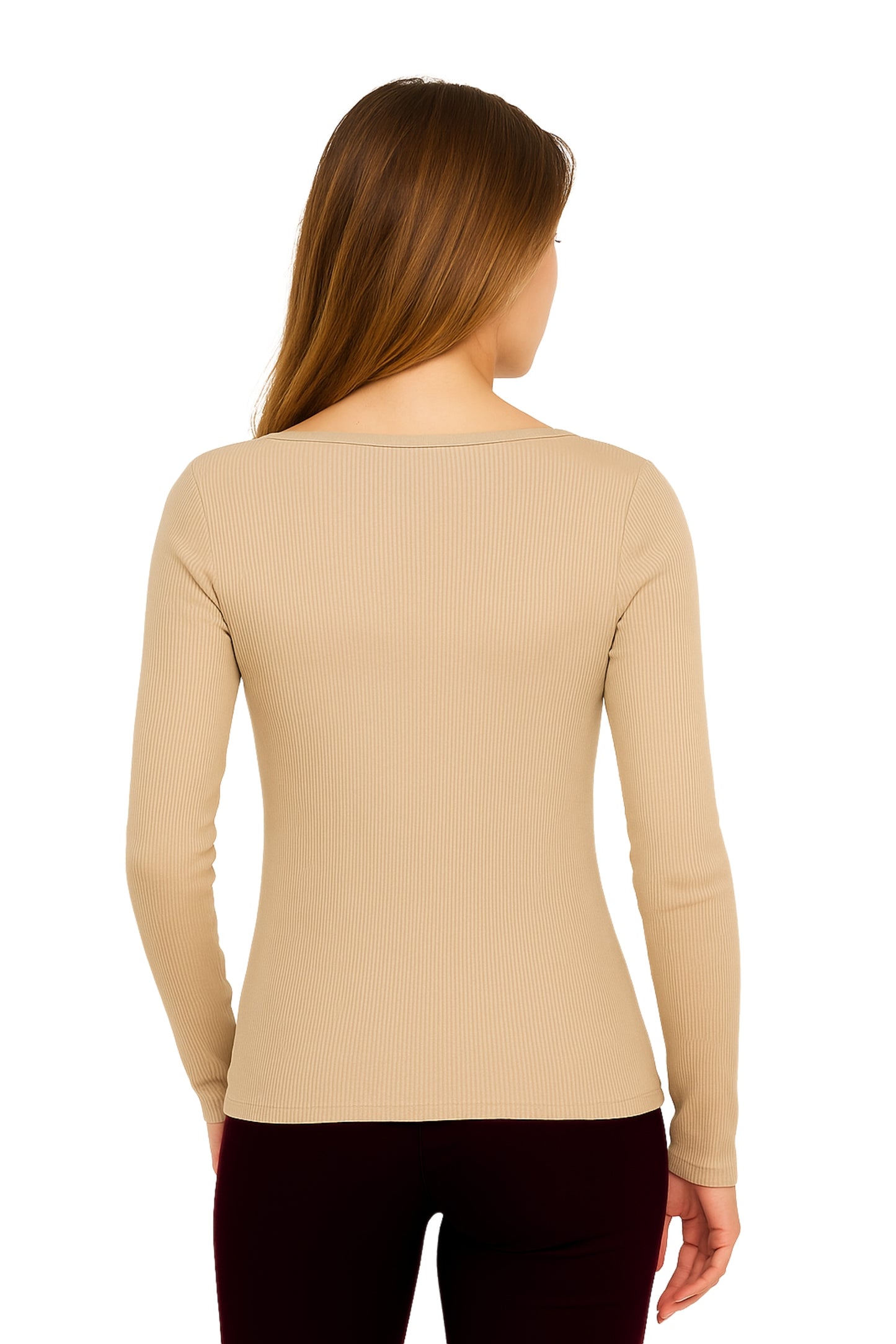 BH TOP RIB MANGA LARGA SLIM FIT 6698