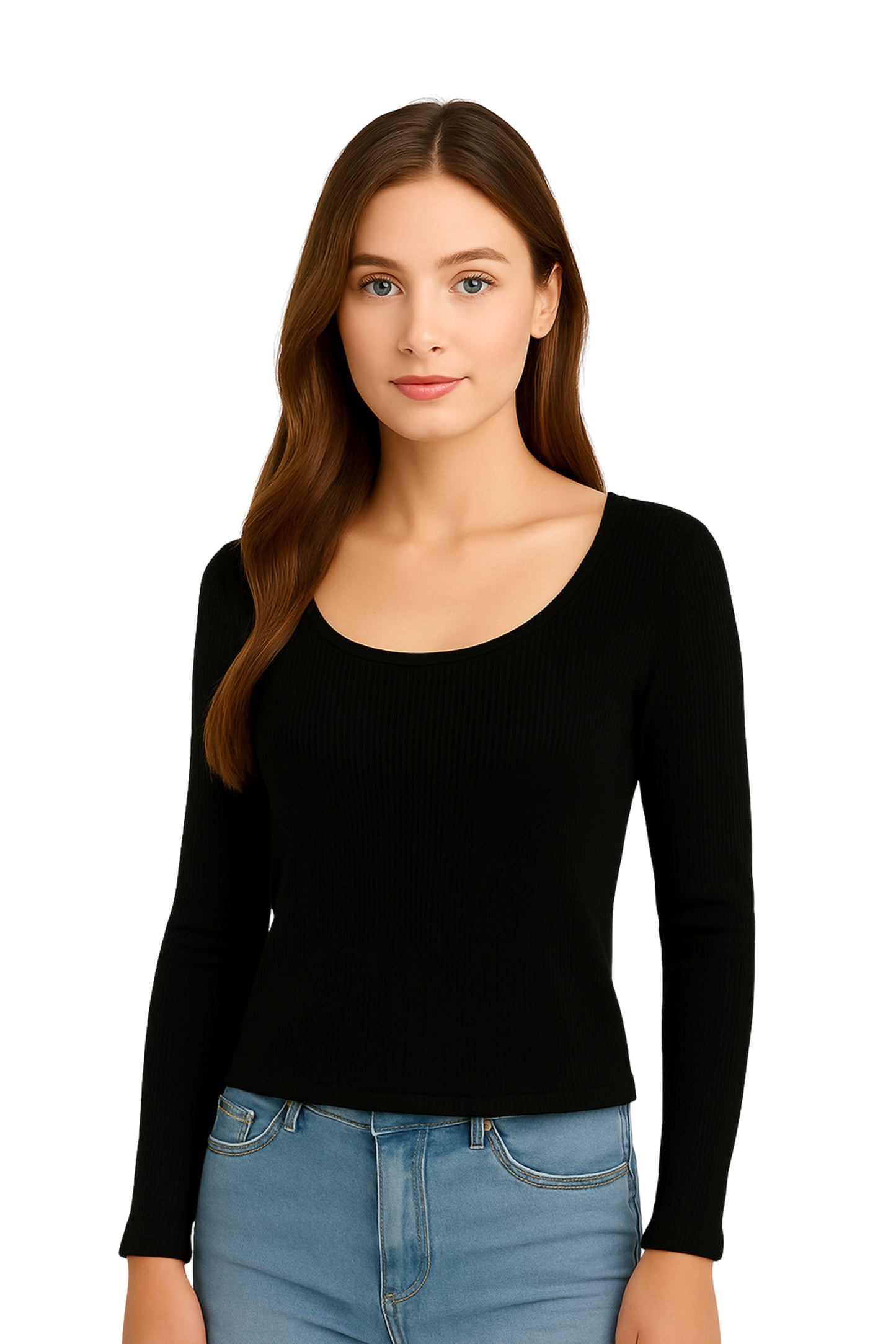 BH TOP RIB MANGA LARGA SLIM FIT 6698