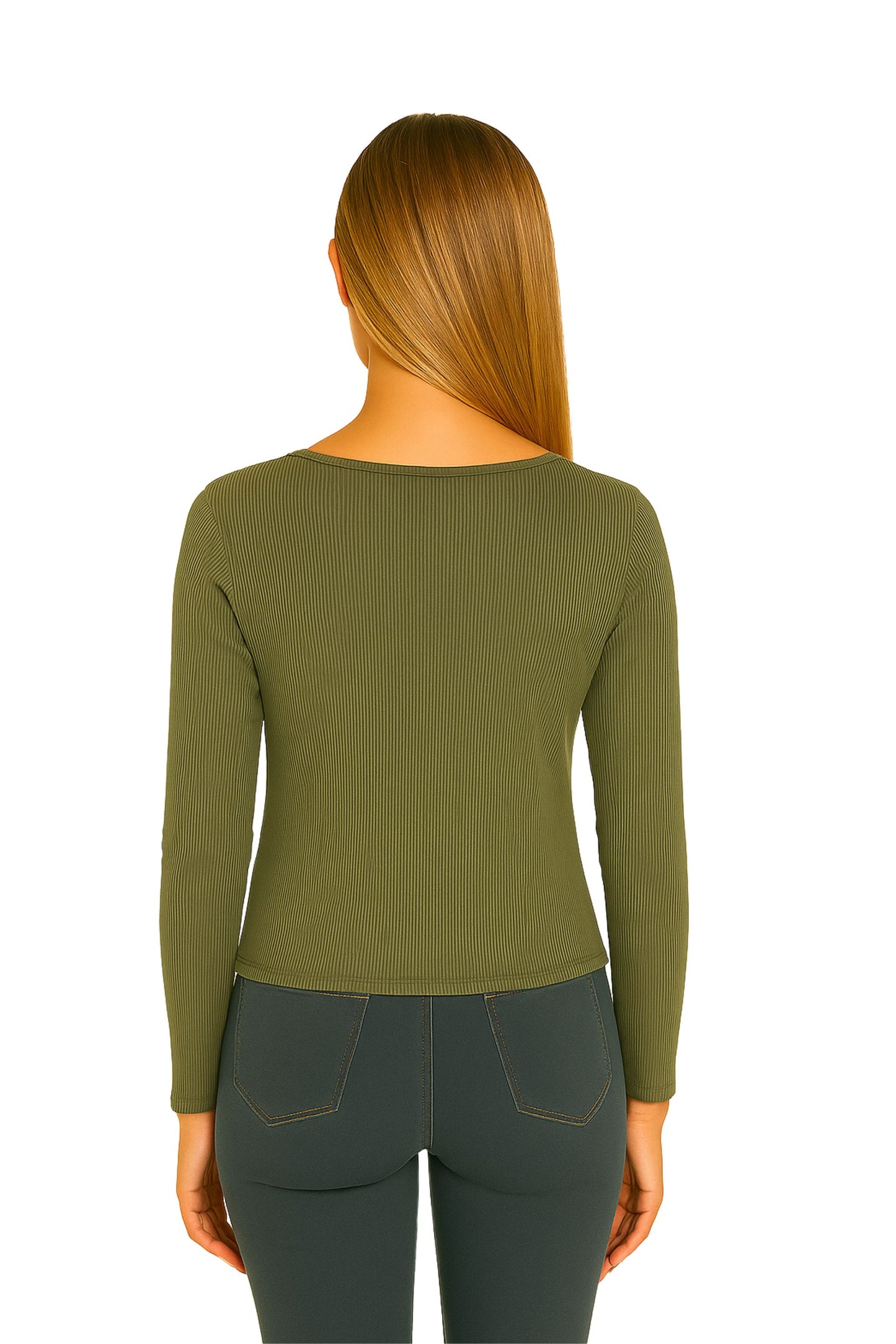 BH TOP RIB MANGA LARGA SLIM FIT 6698