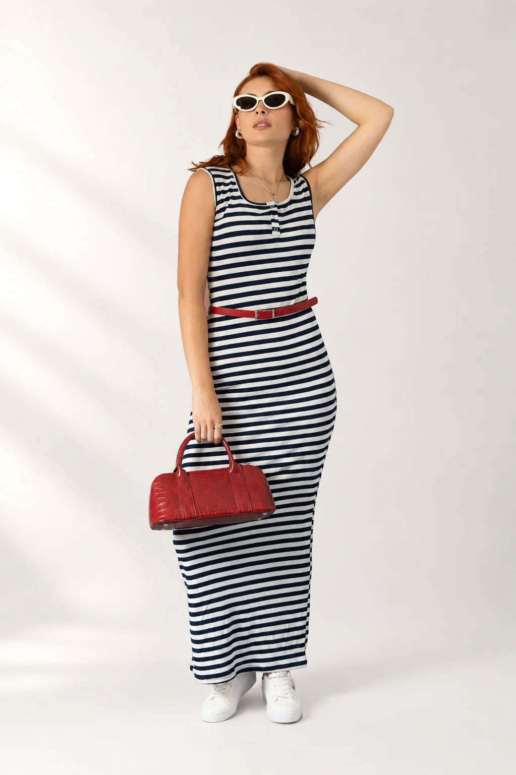 BH VESTIDO MIDI RIB RAYAS 8272