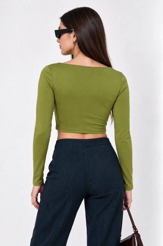 BH TOP CROP MANGA LARGA BASHIRA