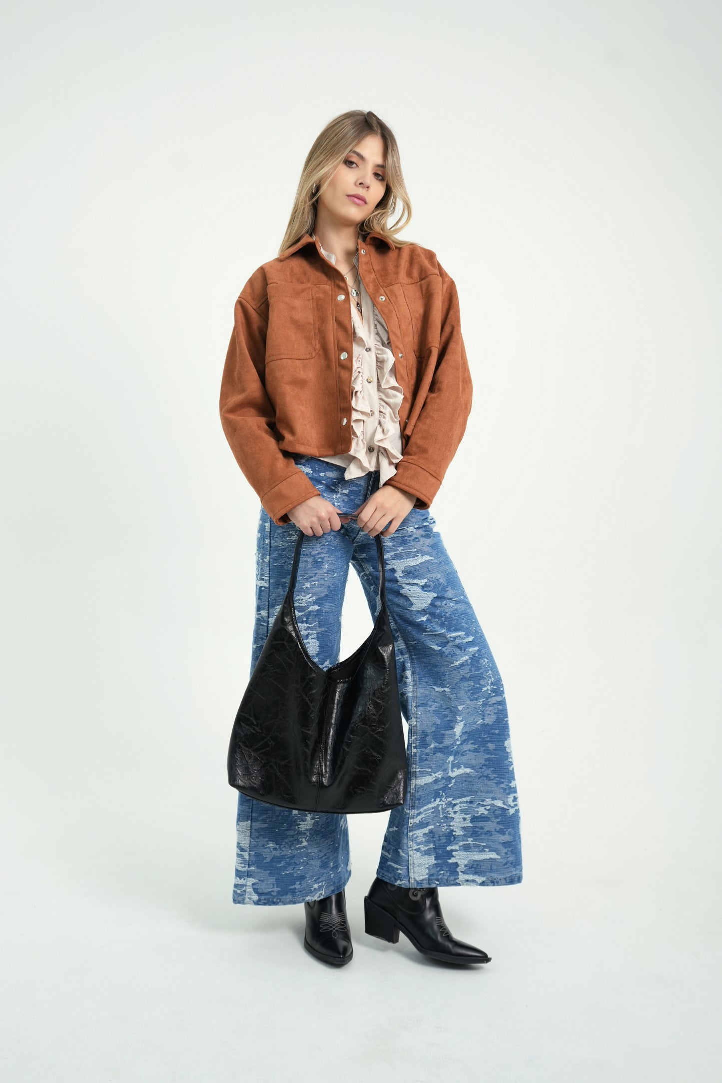 BLUSA FLUIDA MANGA LARGA 7385