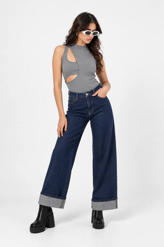 BODY CUELLO ALTO ASIMETRICO 6691