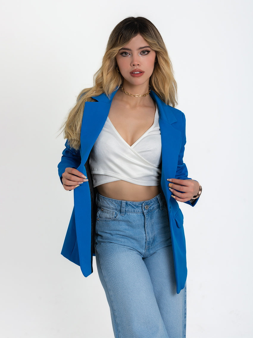BLAZER RECTO LOREAN AZUL