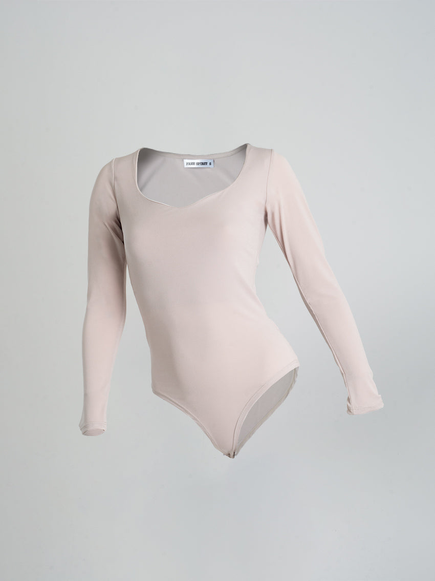 BODY MANGA LARGA GLASLY BEIGE