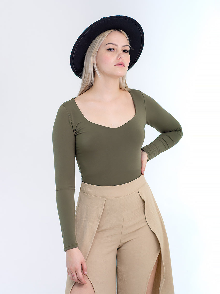 BODY MANGA LARGA GLASLY NEGRO