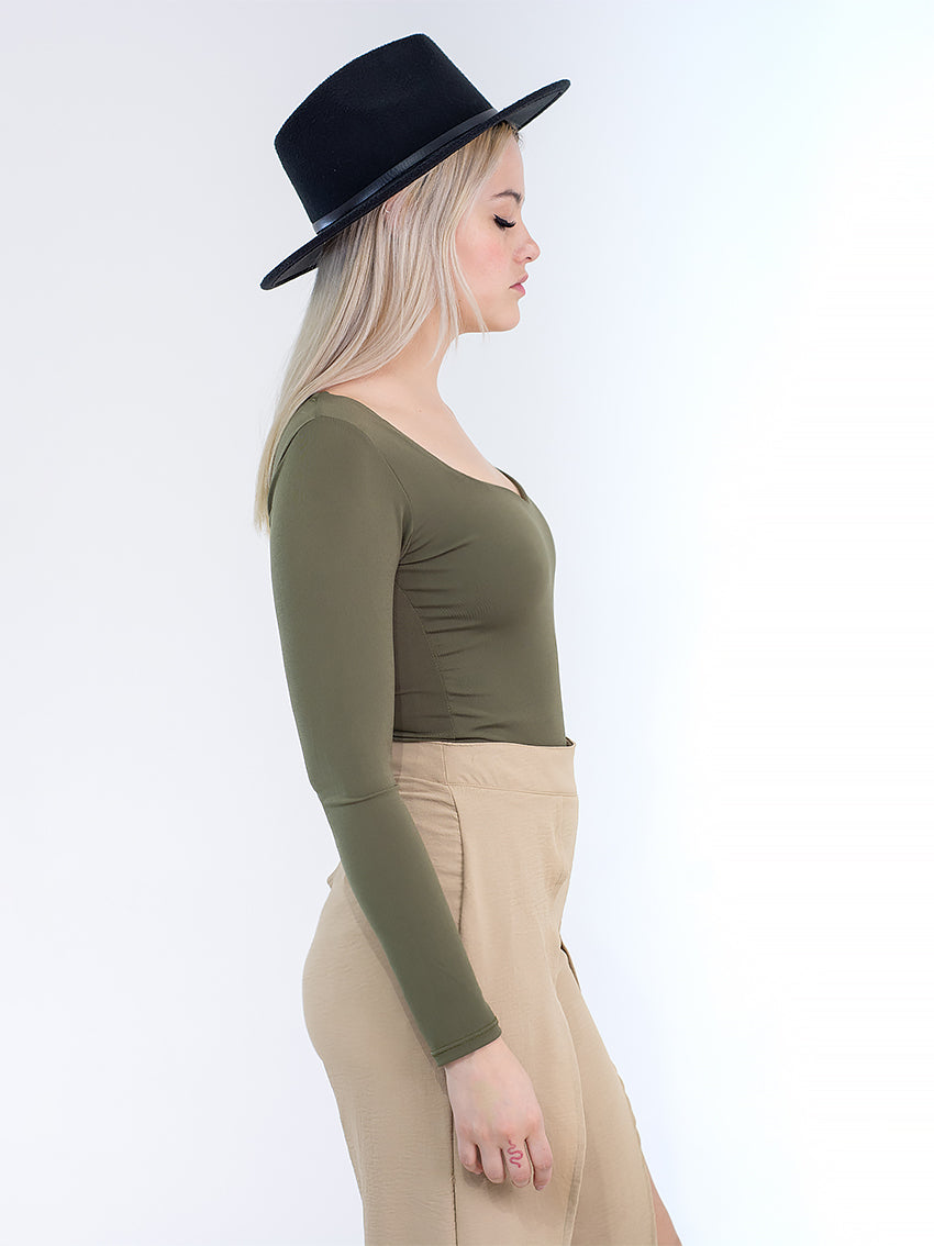 BODY MANGA LARGA GLASLY BEIGE