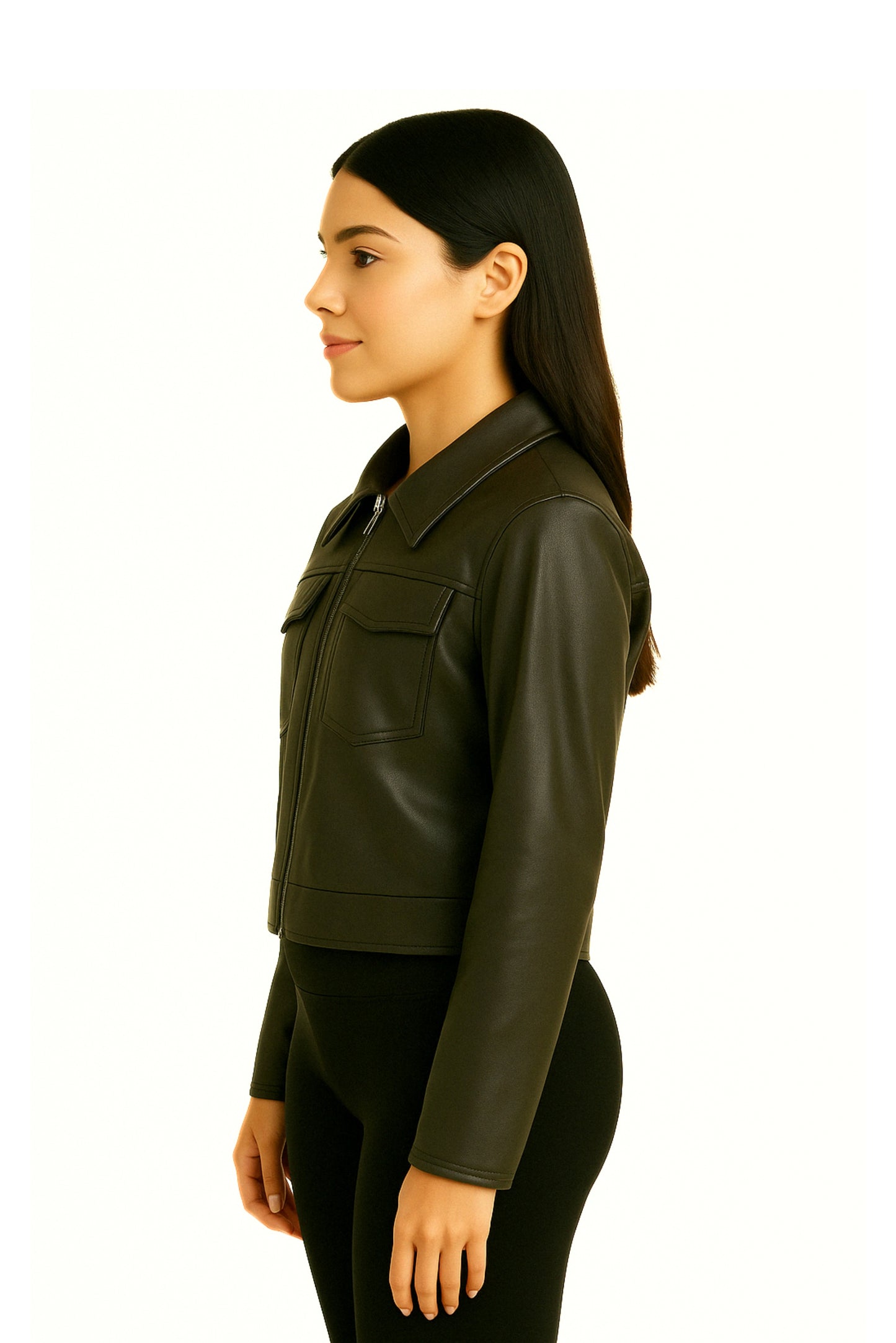 24 CHAQUETA CORTA EFECTO PIEL IRIEL