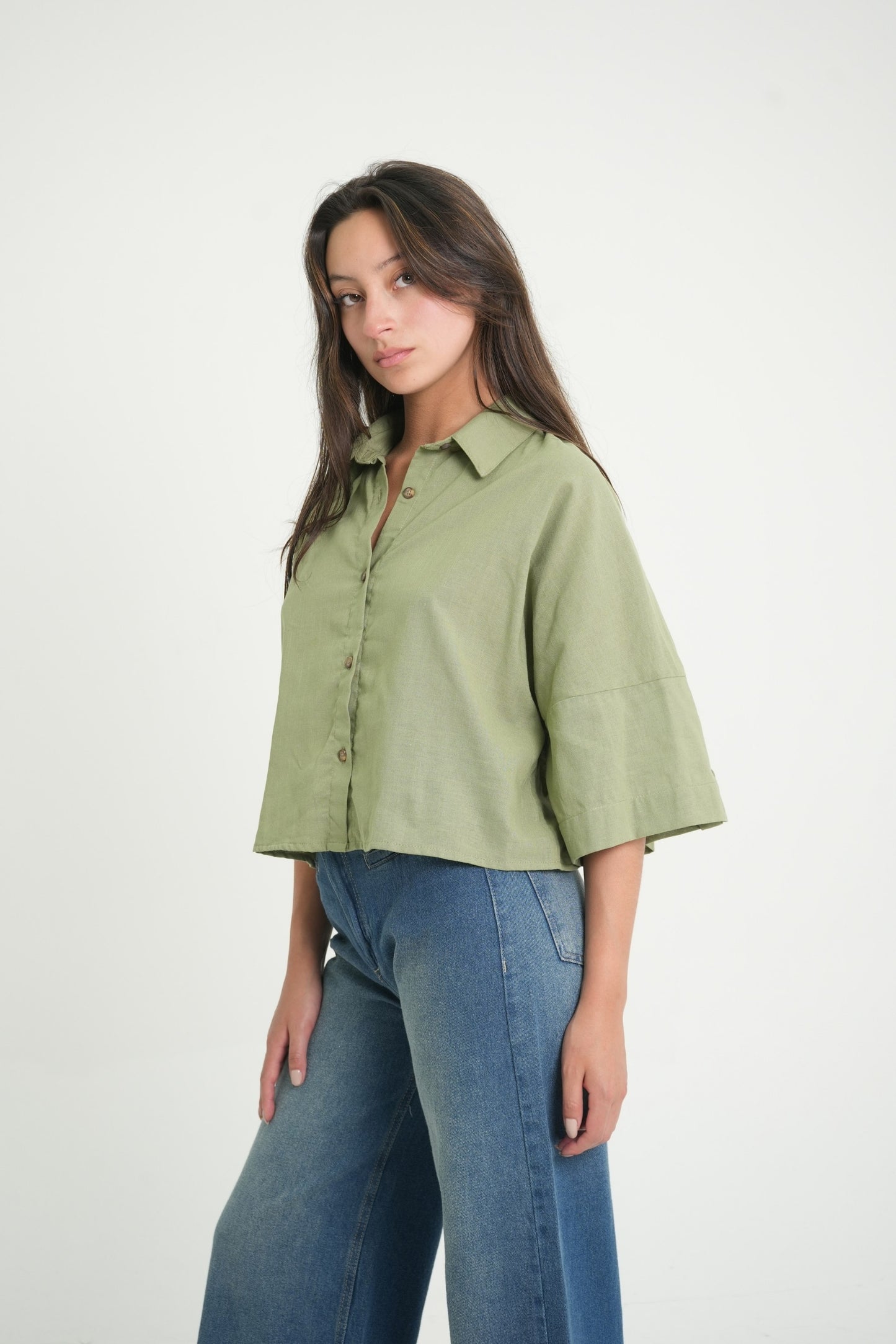 CAMISA MANGA REMANGADA 7412