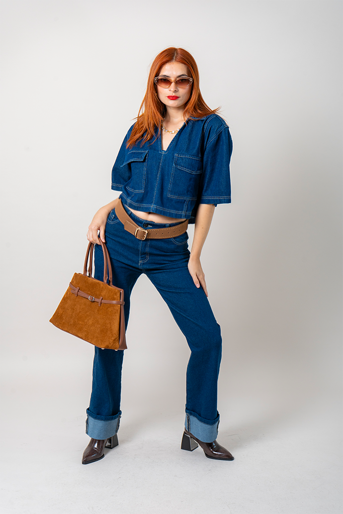 CAMISA CROPEED DENIM B-C 8310