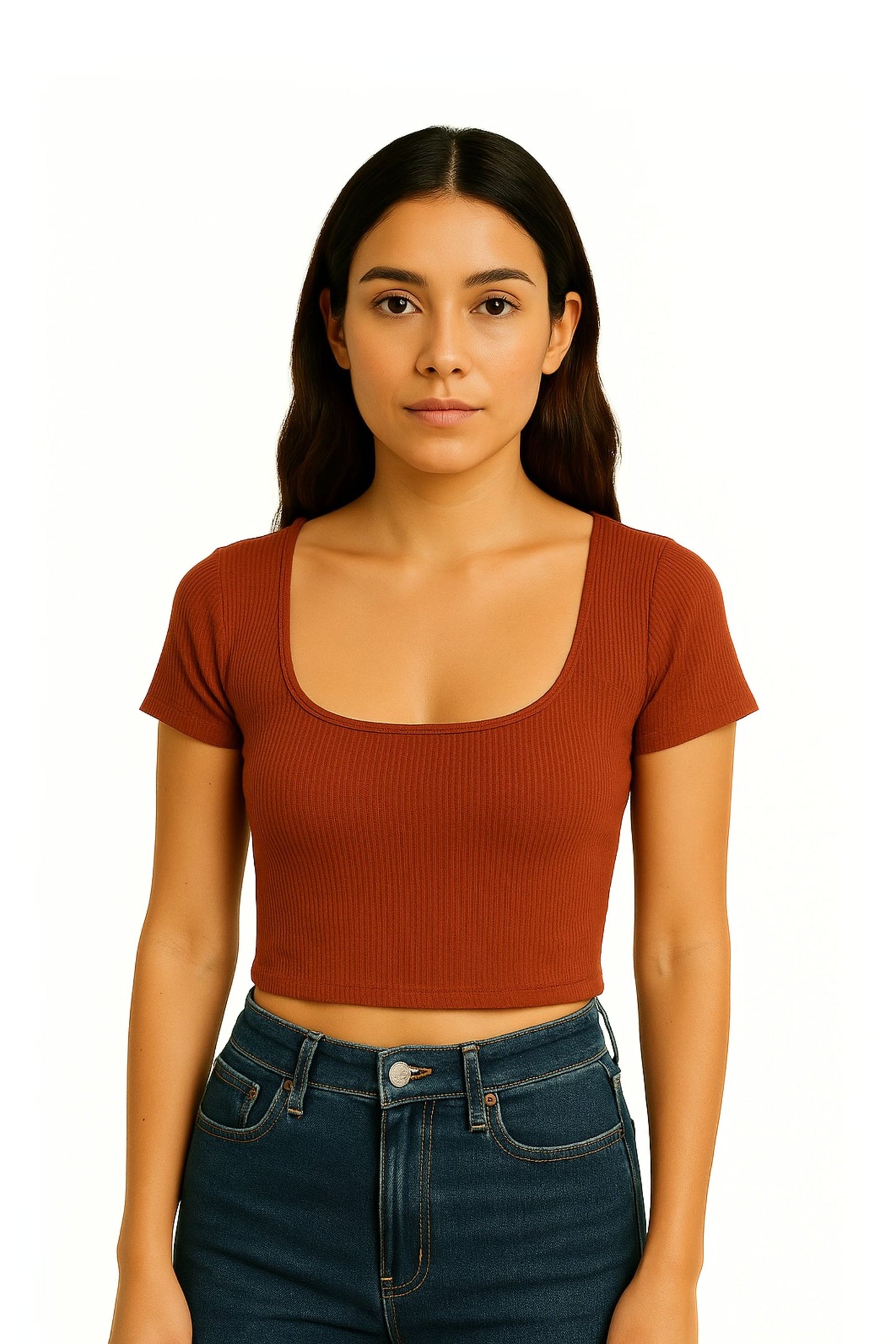 CROP TOP MANGA CORTA MUSSOLINI