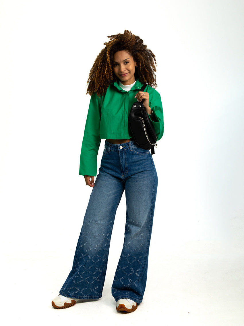 CAMISA CROP VIRGINIA VERDE CLARO