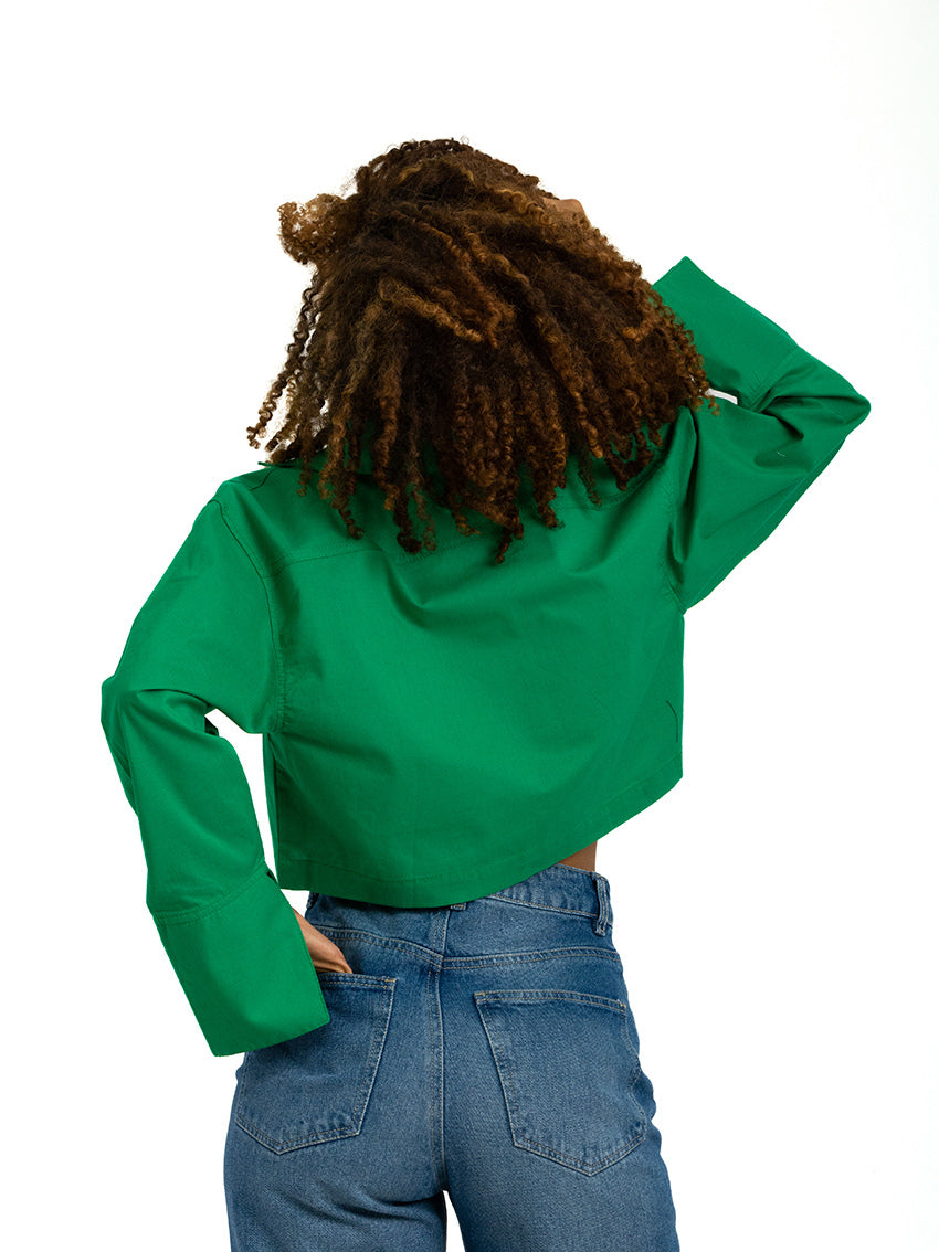 CAMISA CROP VIRGINIA VERDE CLARO
