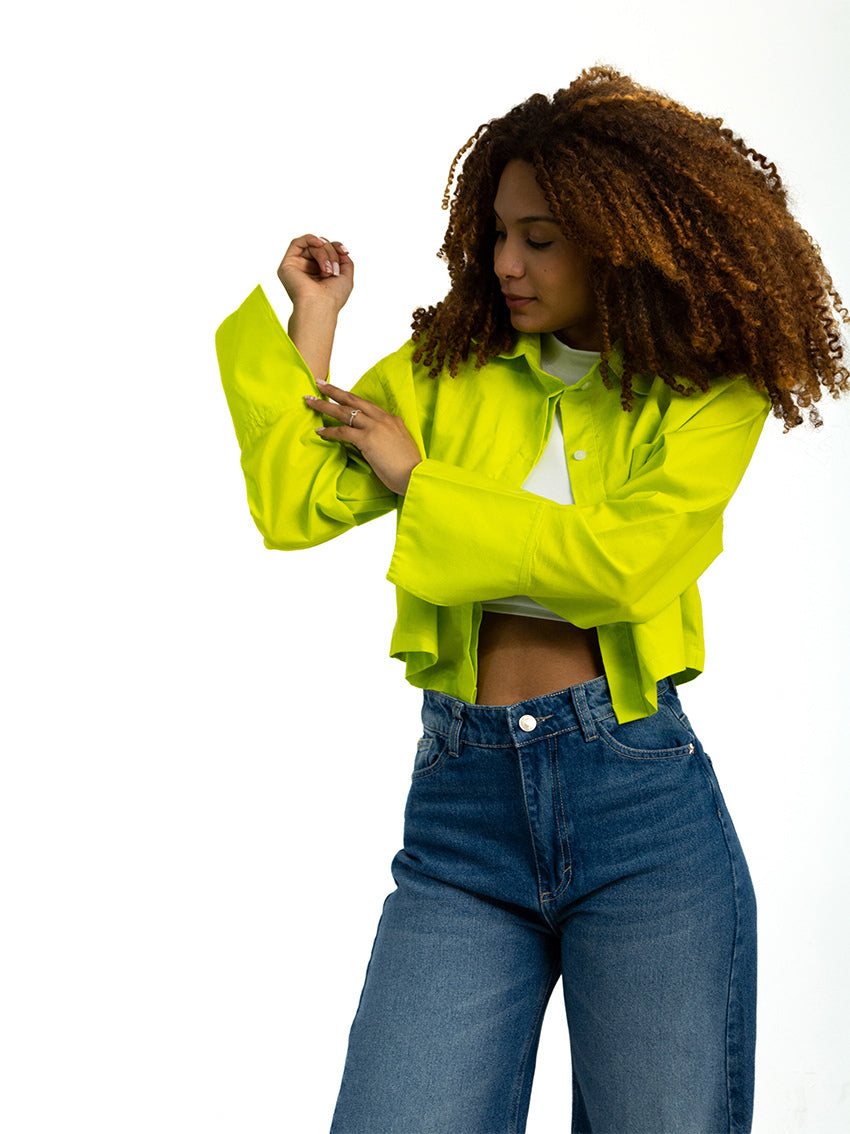 CAMISA CROP VIRGINIA VERDE CLARO