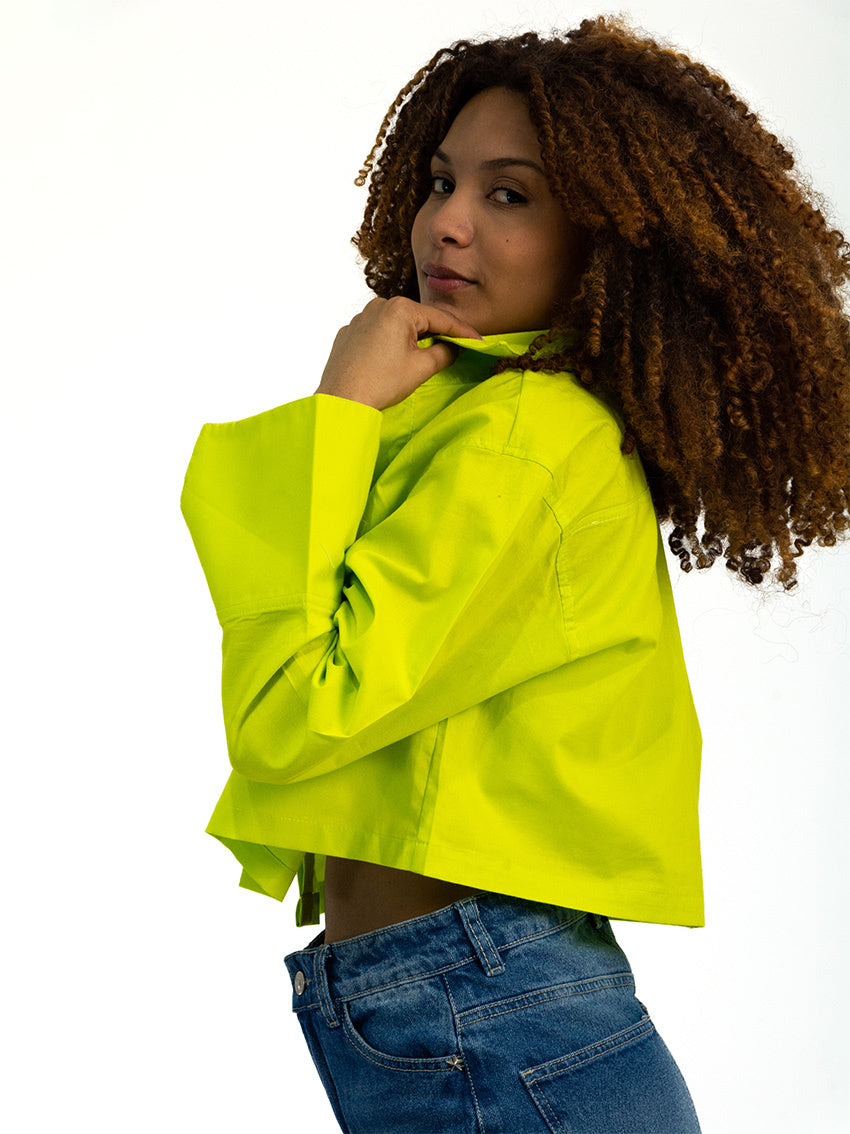 CAMISA CROP VIRGINIA VERDE CLARO