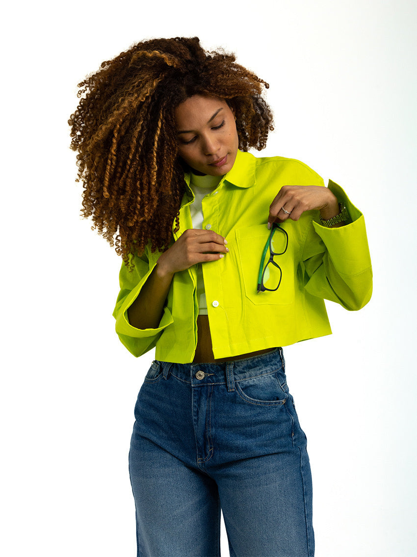 CAMISA CROP VIRGINIA VERDE CLARO