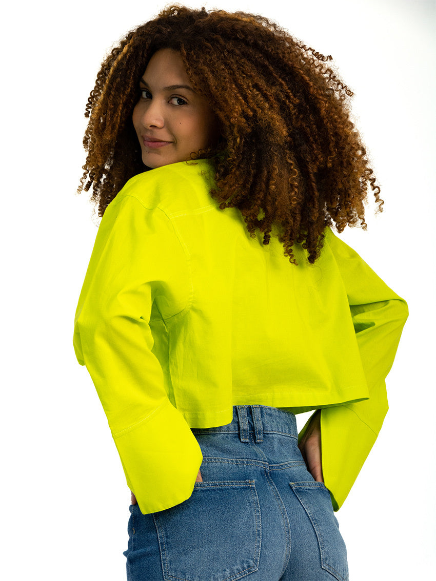 CAMISA CROP VIRGINIA VERDE CLARO