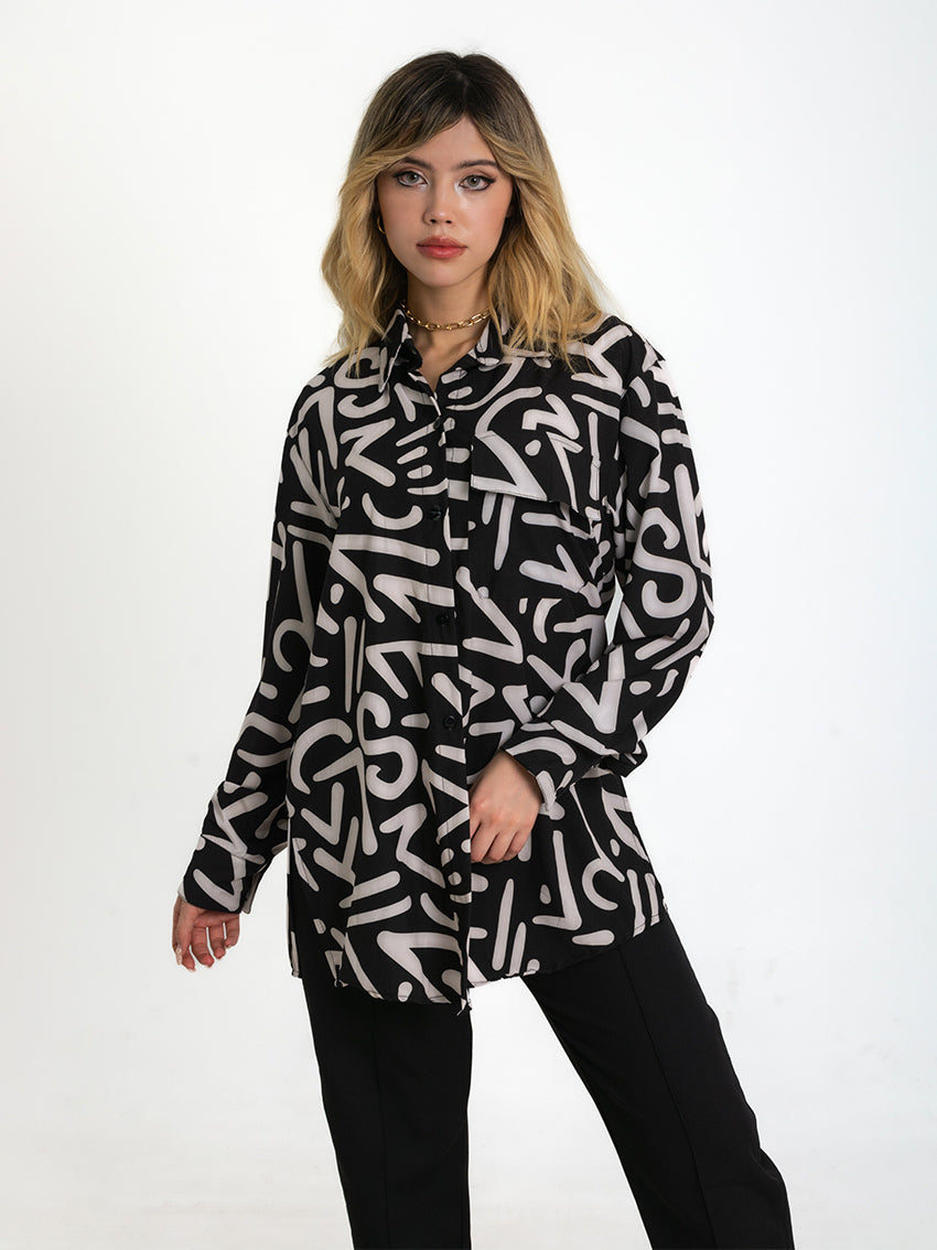 CAMISA OVERSIZE BLORK NEGRO