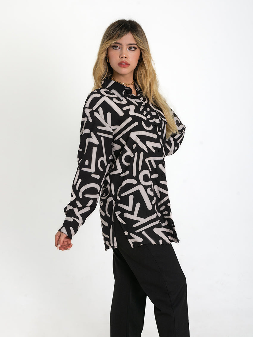 CAMISA OVERSIZE BLORK NEGRO