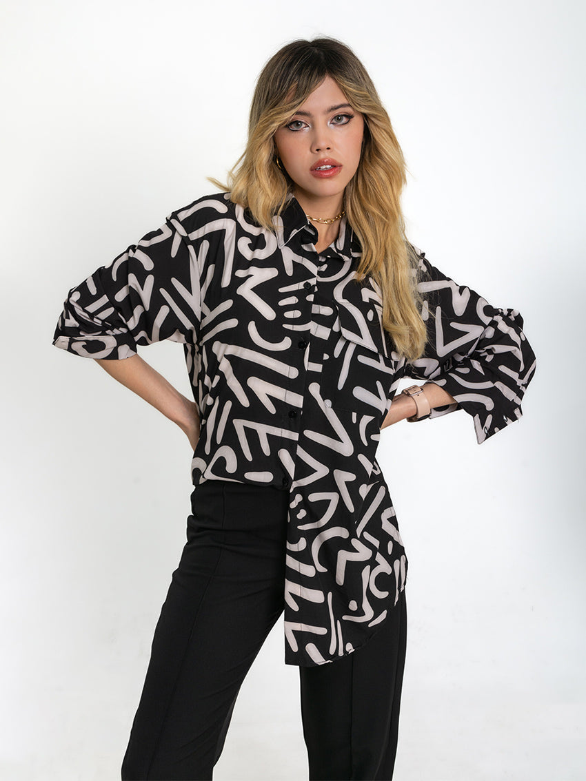 CAMISA OVERSIZE BLORK NEGRO