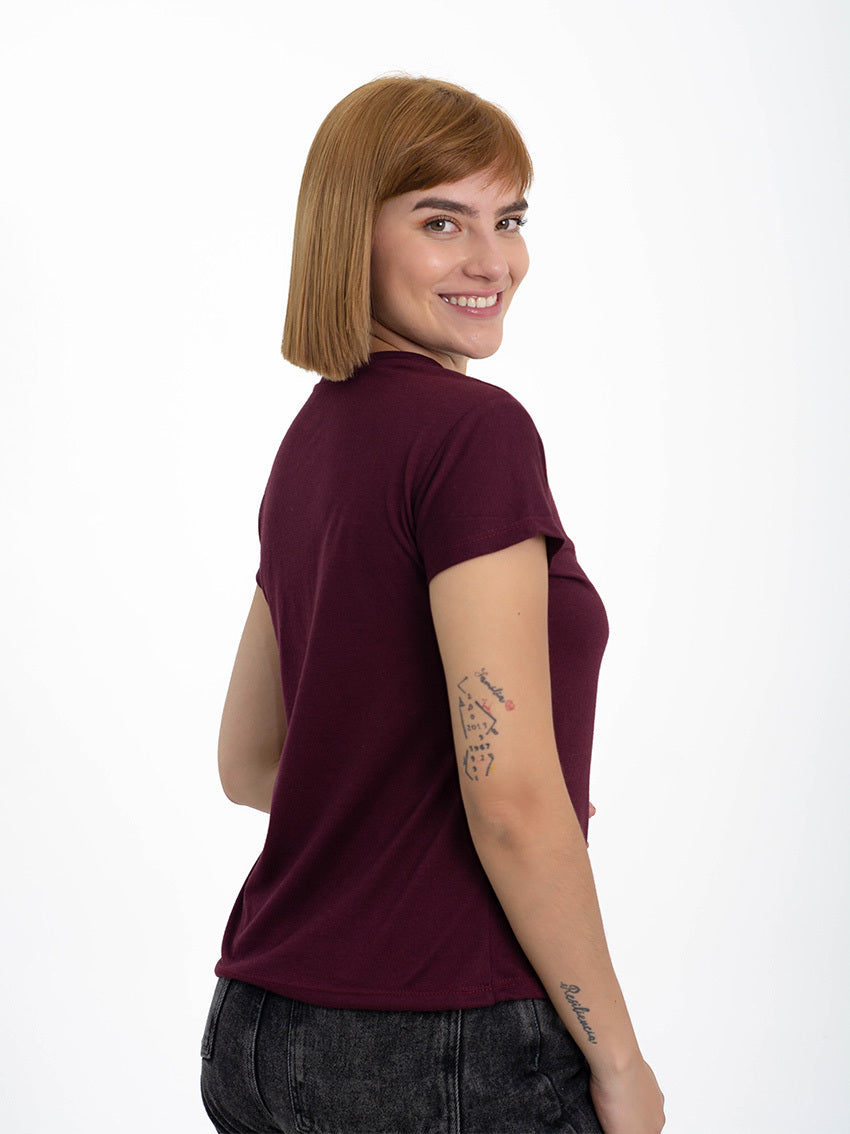 CAMISETA MAPS VINO TINTO