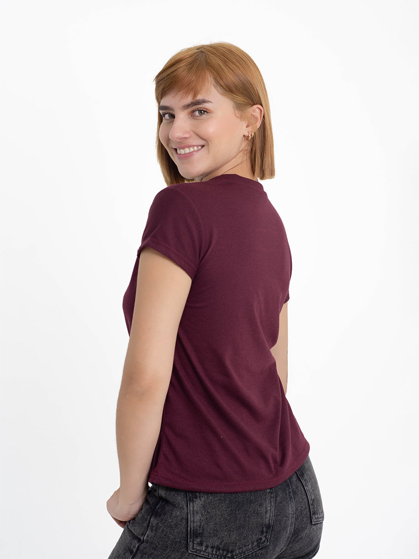 CAMISETA MAPS VINO TINTO