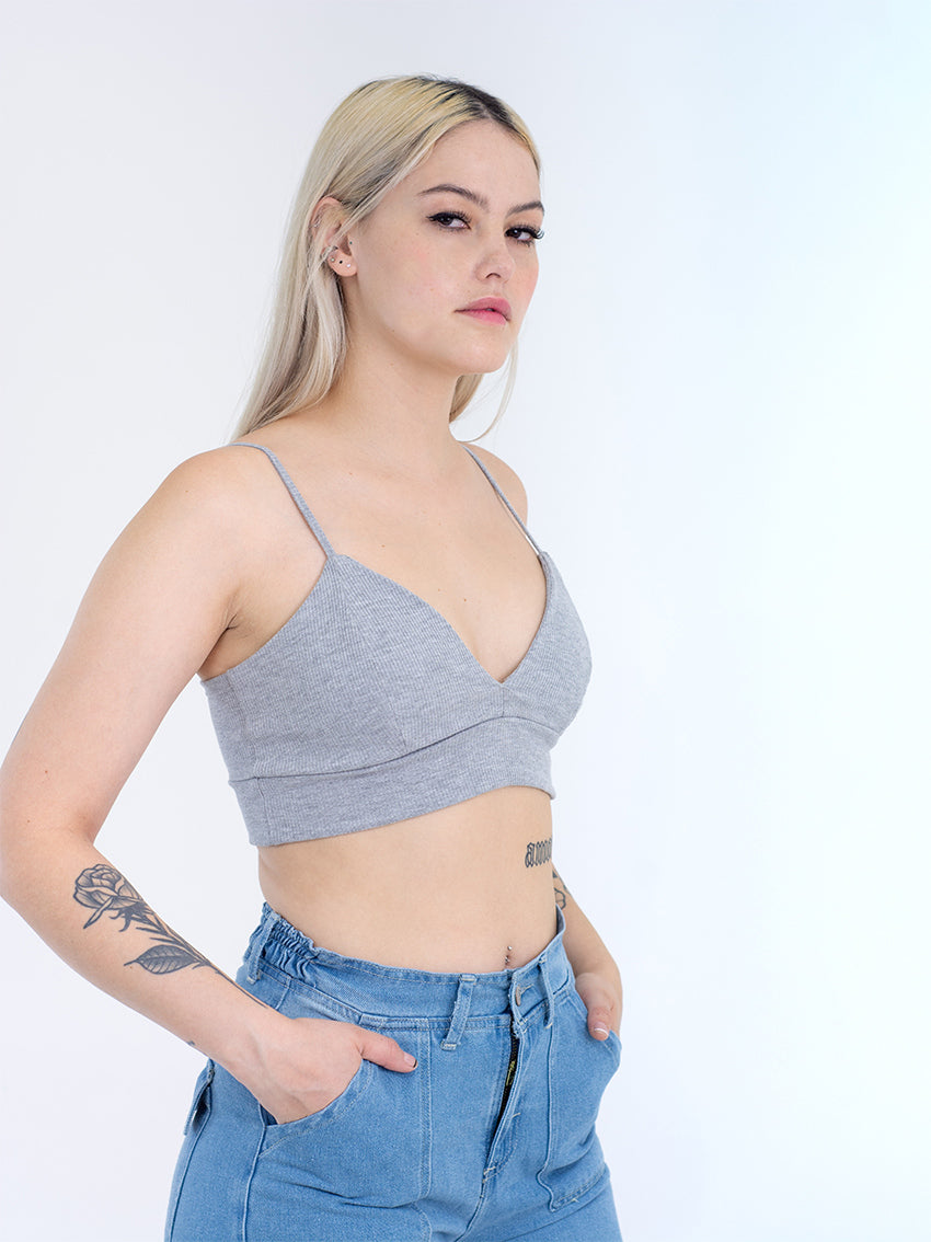CROP TOP TALIA GRIS