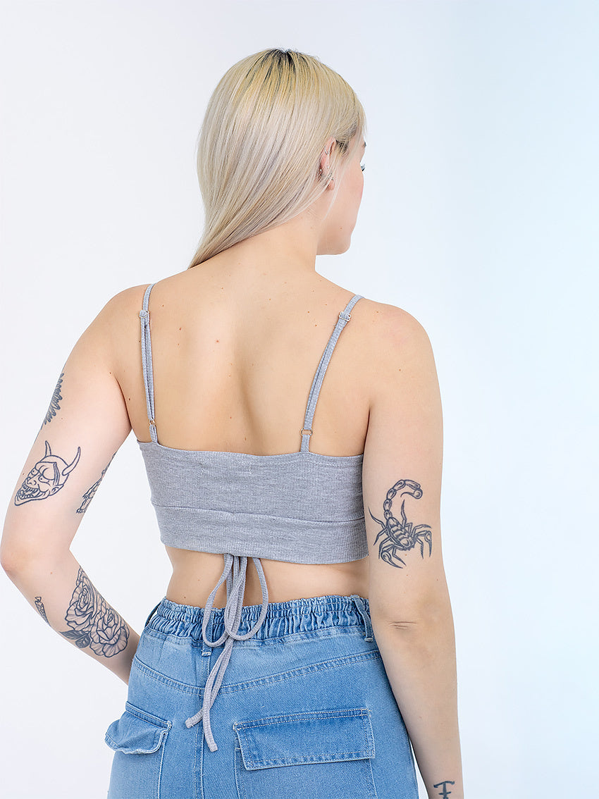 CROP TOP TALIA GRIS