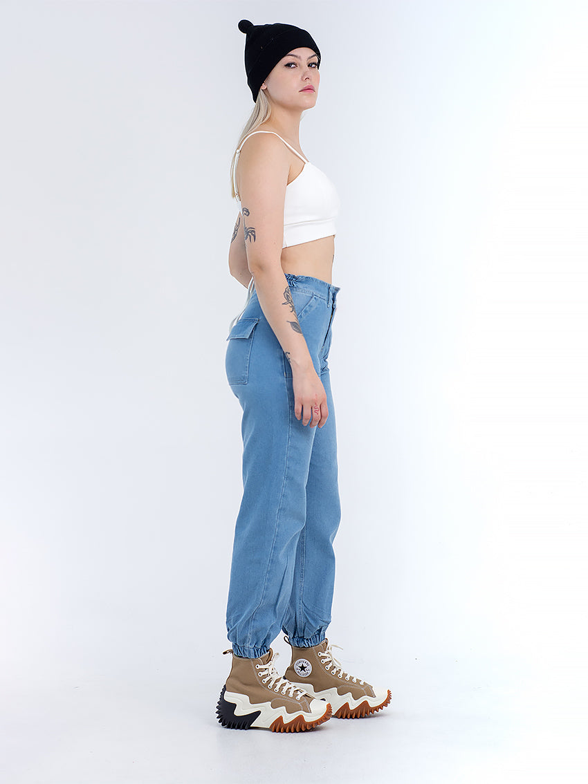 JEAN JOGGER BIANCA AZUL