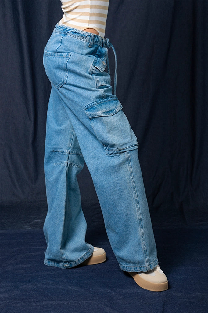 JEANS CARGO CINTURA AJUSTABLE 7270