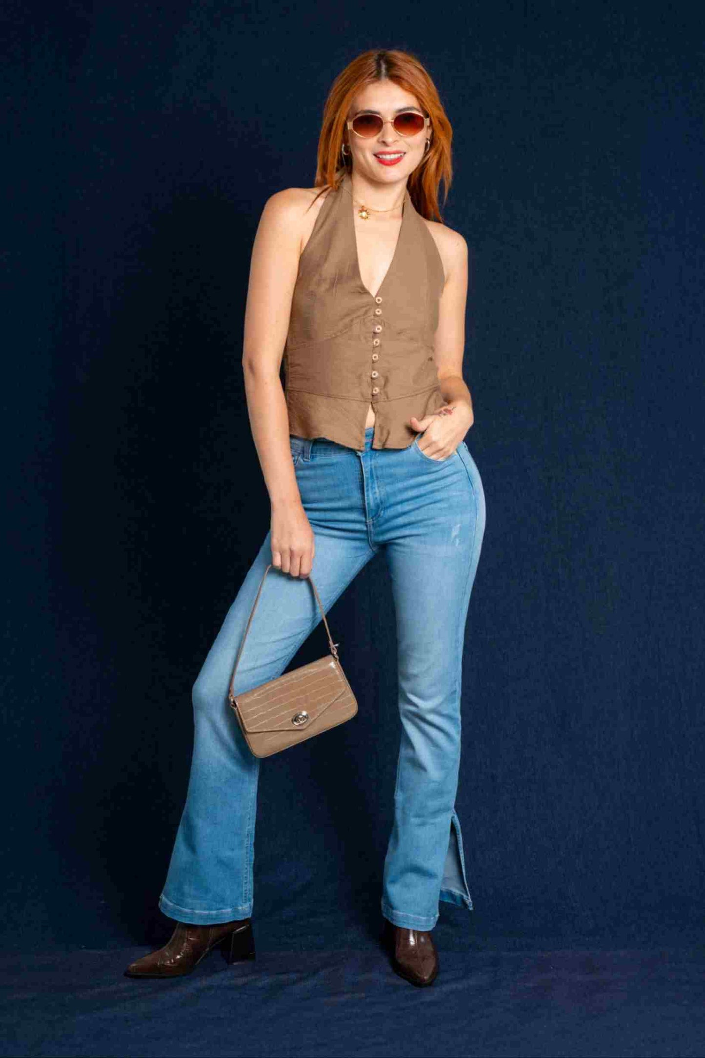 JEANS FLARE SLIT TESTI