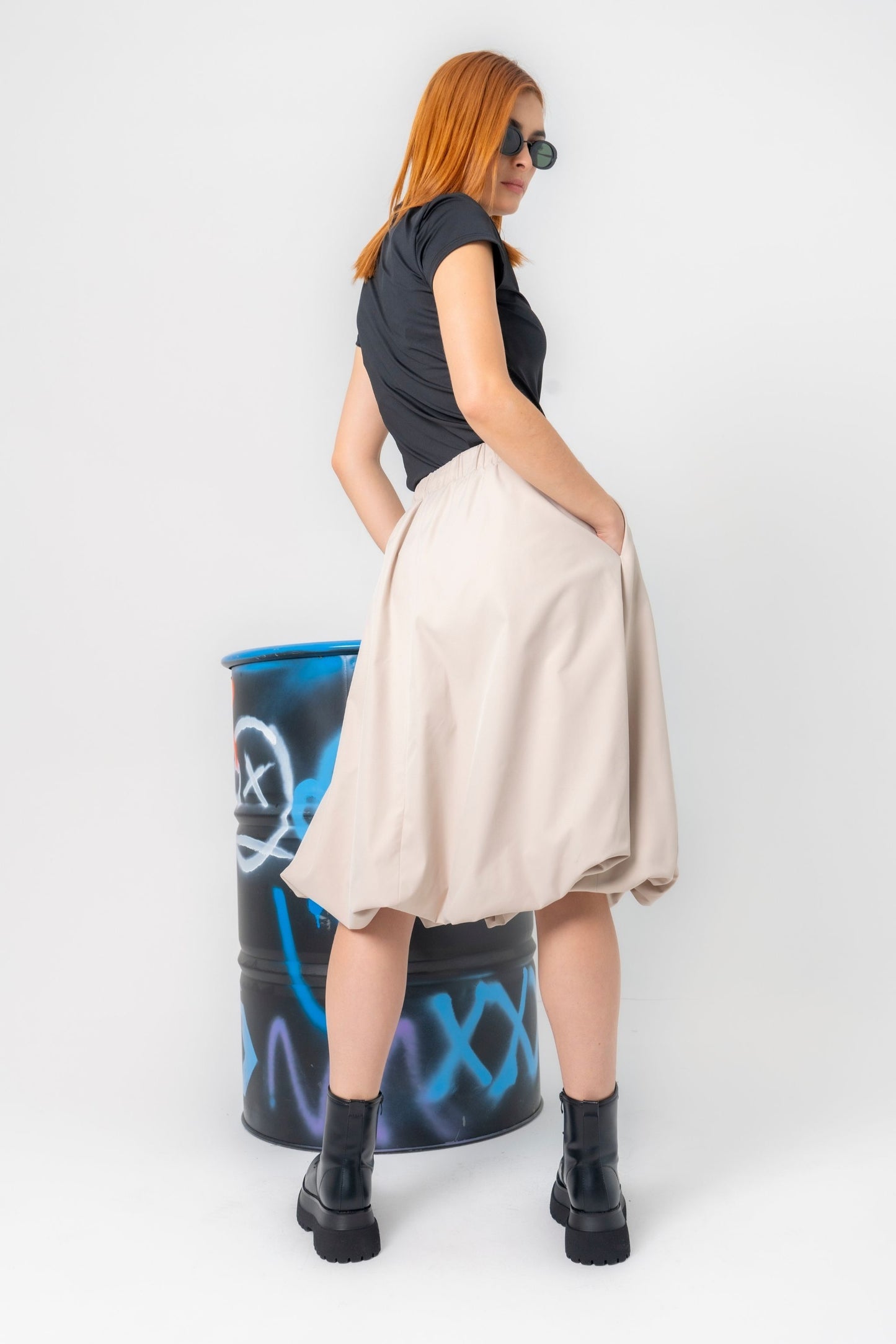 FALDA MIDI GLOBO 7952