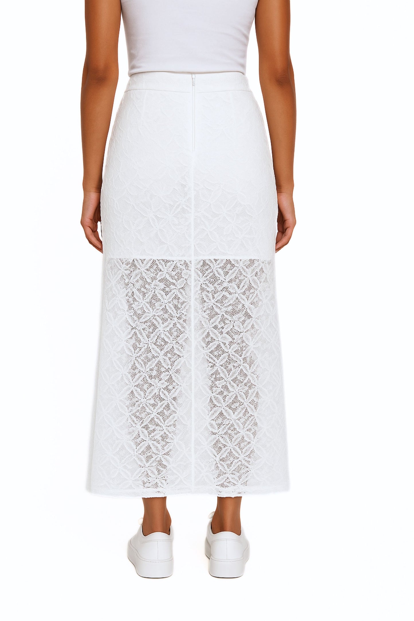 FALDA MIDI ENCAJE 7246