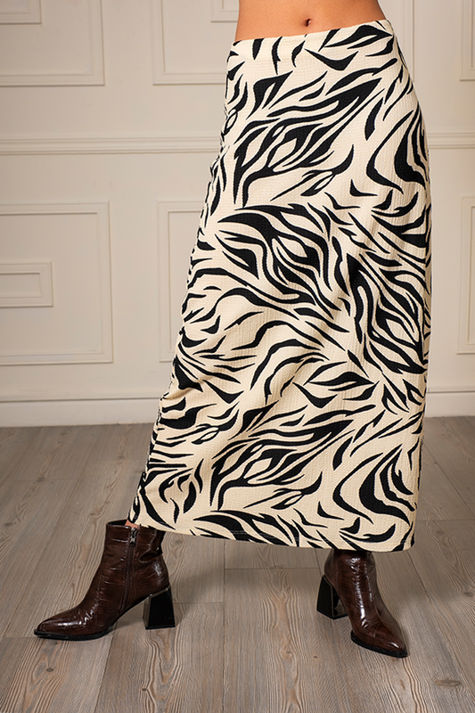 FALDA MIDI TEXTURA B-M 8695