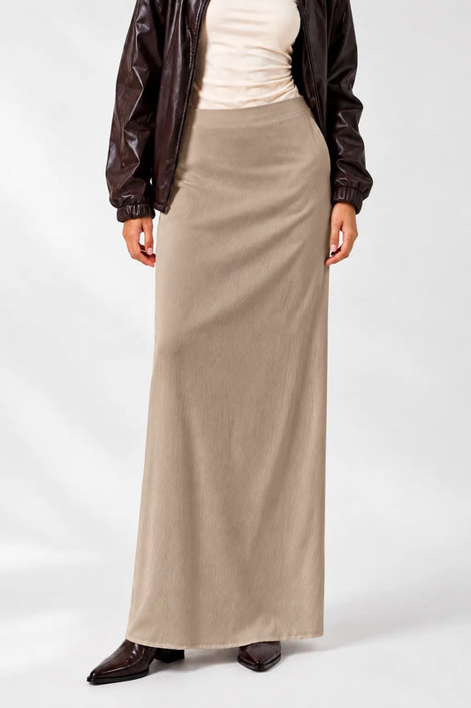 FALDA SATIN PLISADA B-M 8412