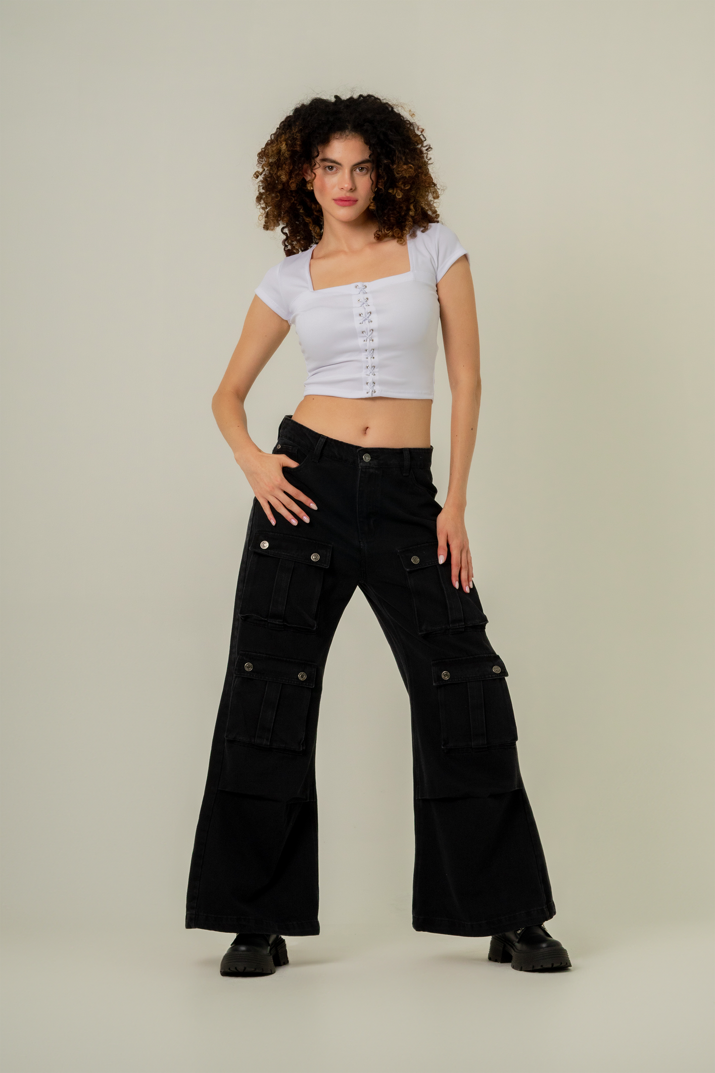 JEANS WIDE LEG CARGO CARISI