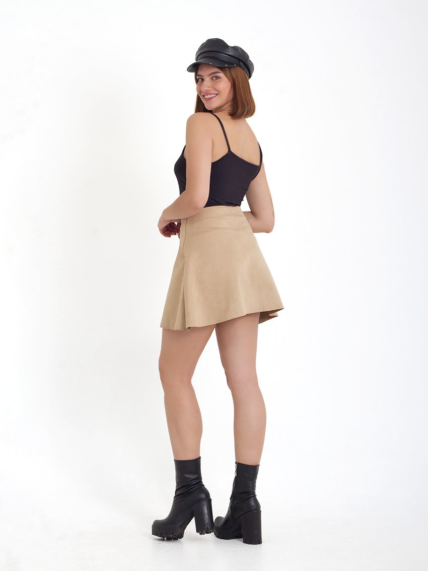 FALDA MINI SALVATORE BEIGE