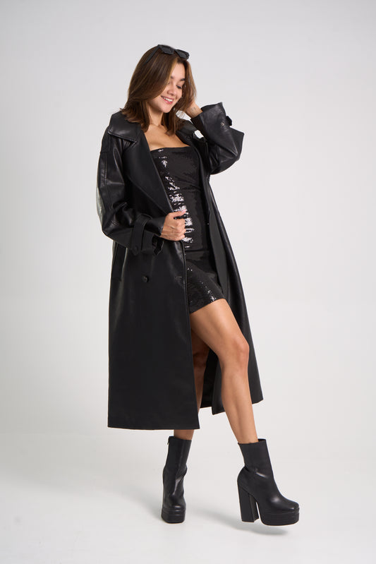 24 GABARDINA LARGA EFECTO PIEL IRINA